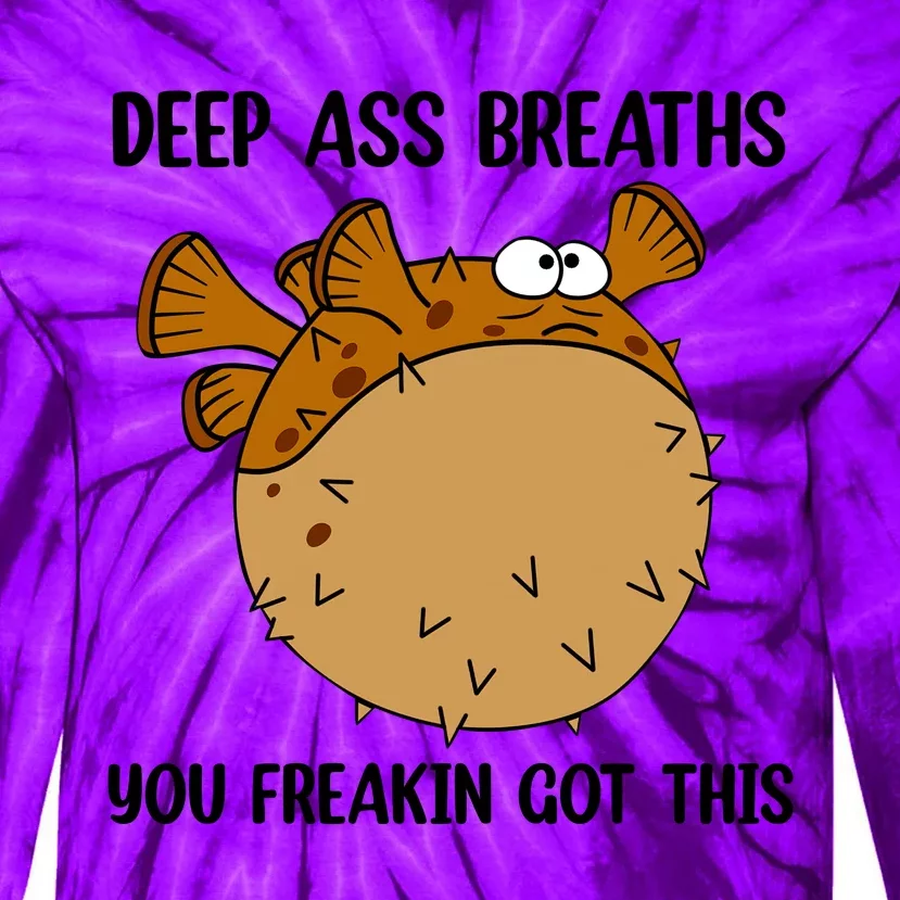 Deep Ass Breaths You Got This Bloat Finding Funny Nemo Mental Health Tie-Dye Long Sleeve Shirt