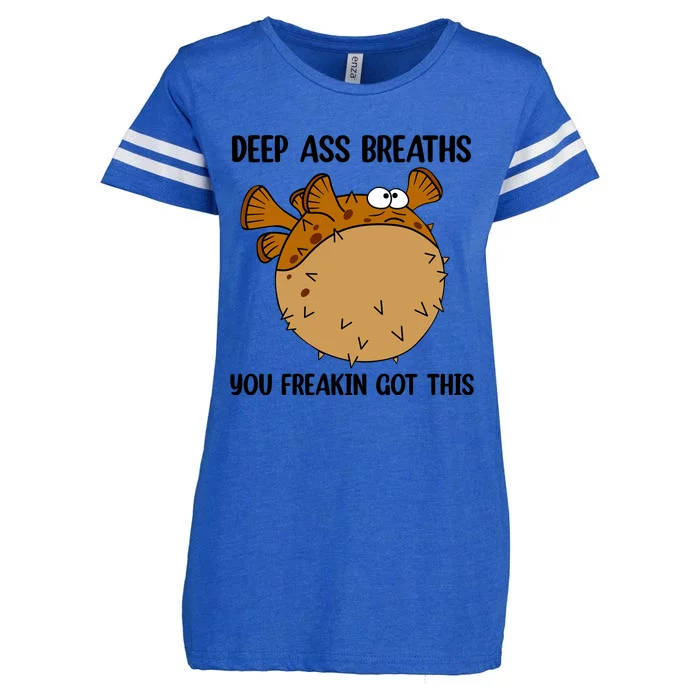 Deep Ass Breaths You Got This Bloat Finding Funny Nemo Mental Health Enza Ladies Jersey Football T-Shirt