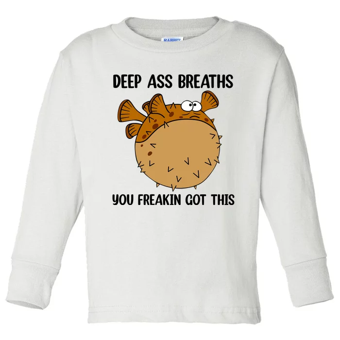 Deep Ass Breaths You Got This Bloat Finding Funny Nemo Mental Health Toddler Long Sleeve Shirt