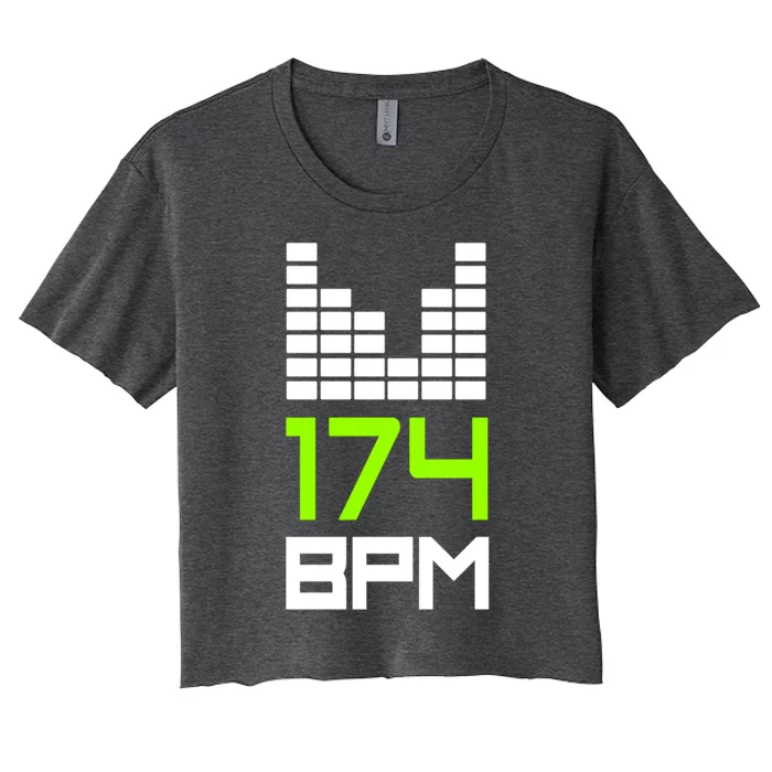 Drum And Bass 174 Bpm Dnb Music Liquid Jungle Edm Gift Women's Crop Top Tee