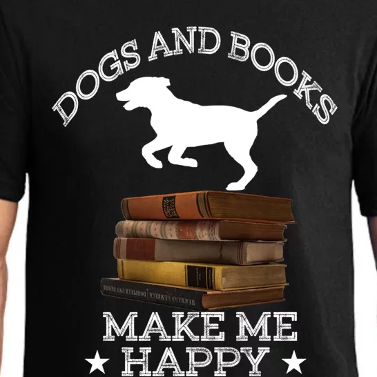 Dogs And Books Make Me Happy Cool Gift Pajama Set