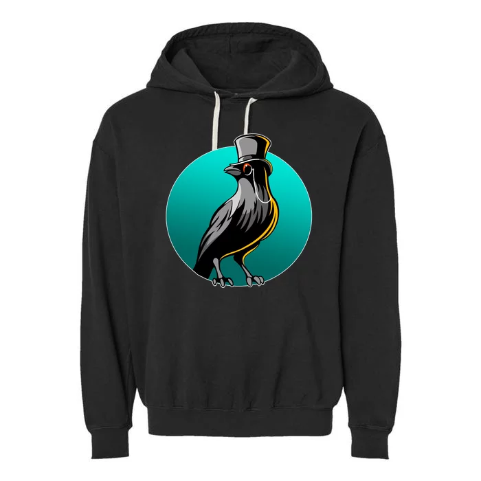 Dabber Raven Top Hat Garment-Dyed Fleece Hoodie