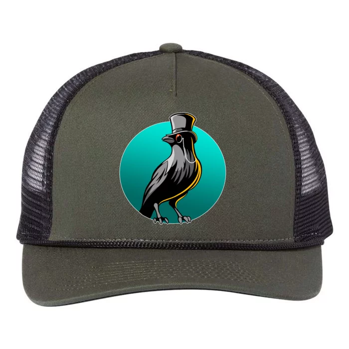 Dabber Raven Top Hat Retro Rope Trucker Hat Cap