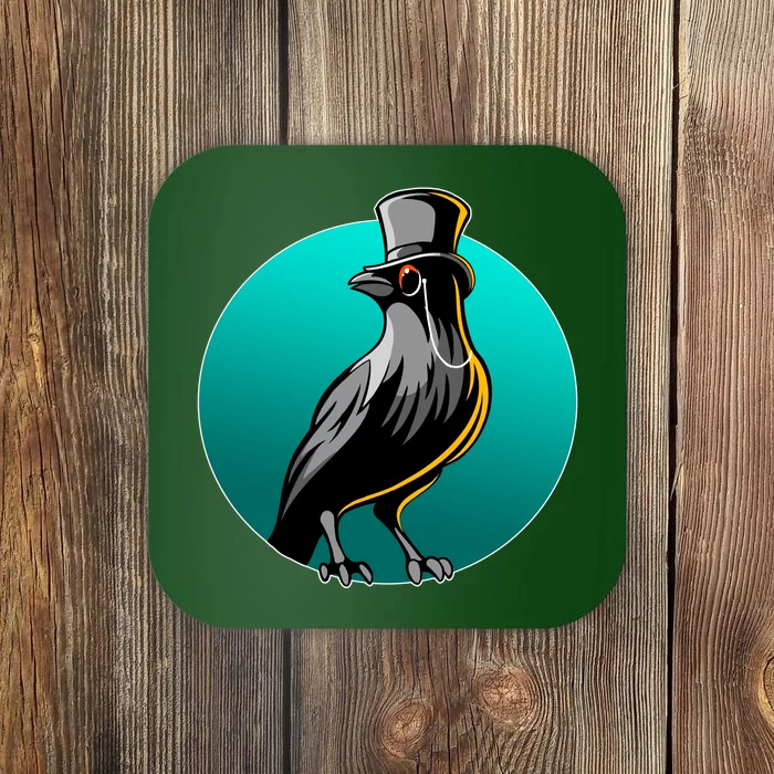 Dabber Raven Top Hat Coaster