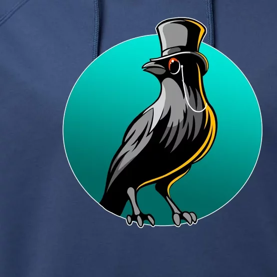 Dabber Raven Top Hat Performance Fleece Hoodie