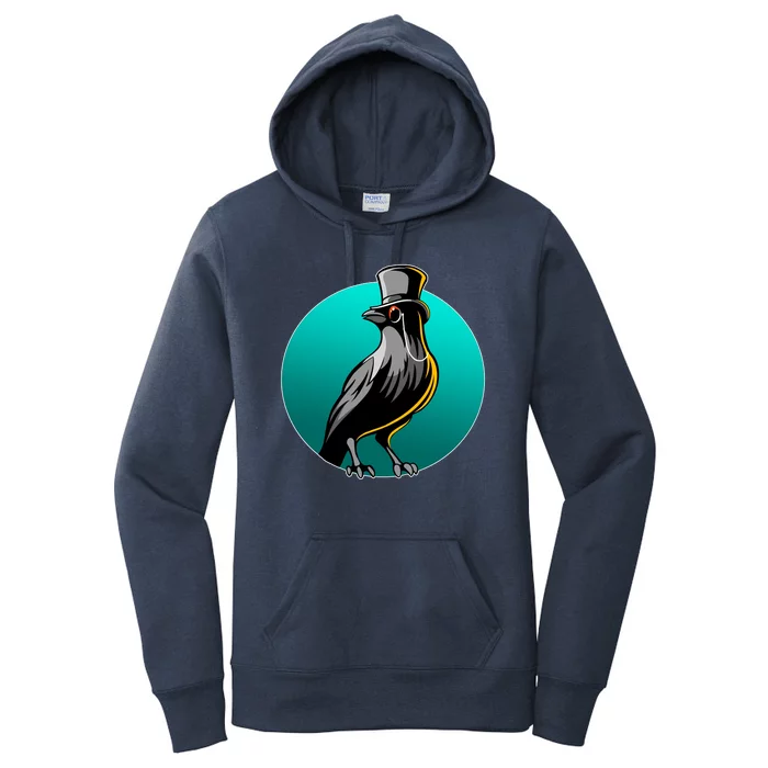 Dabber Raven Top Hat Women's Pullover Hoodie