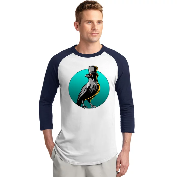 Dabber Raven Top Hat Baseball Sleeve Shirt