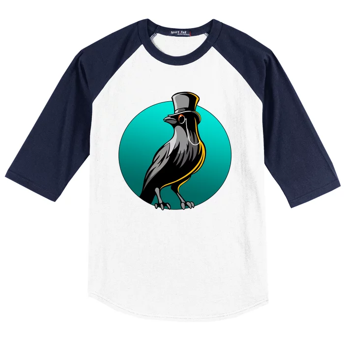 Dabber Raven Top Hat Baseball Sleeve Shirt