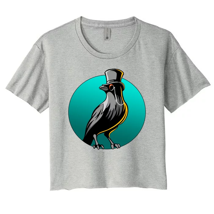 Dabber Raven Top Hat Women's Crop Top Tee