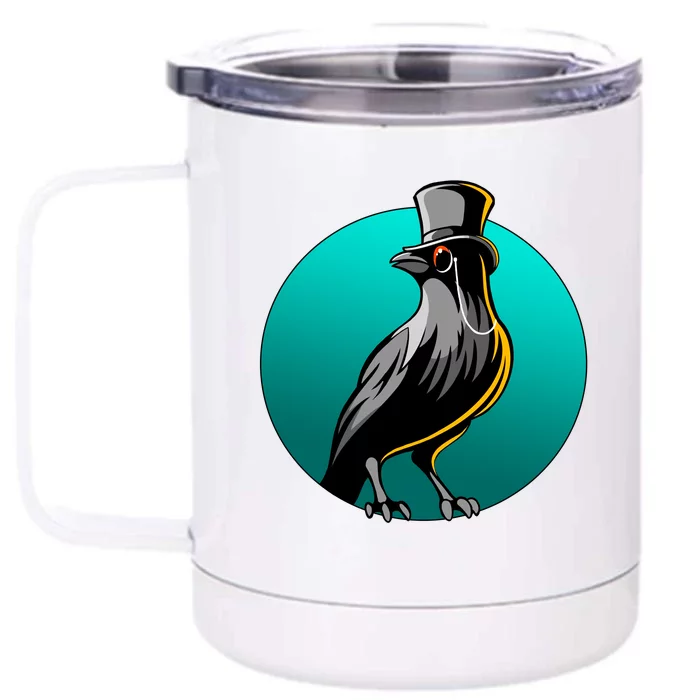 Dabber Raven Top Hat Front & Back 12oz Stainless Steel Tumbler Cup