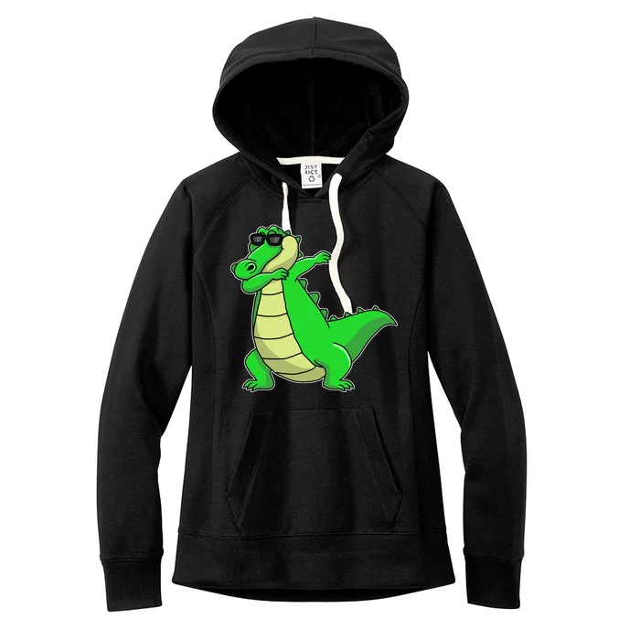 Dabbing Alligator Women's Fleece Hoodie