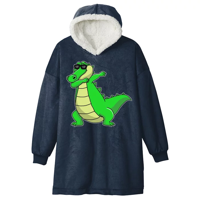 Dabbing Alligator Hooded Wearable Blanket