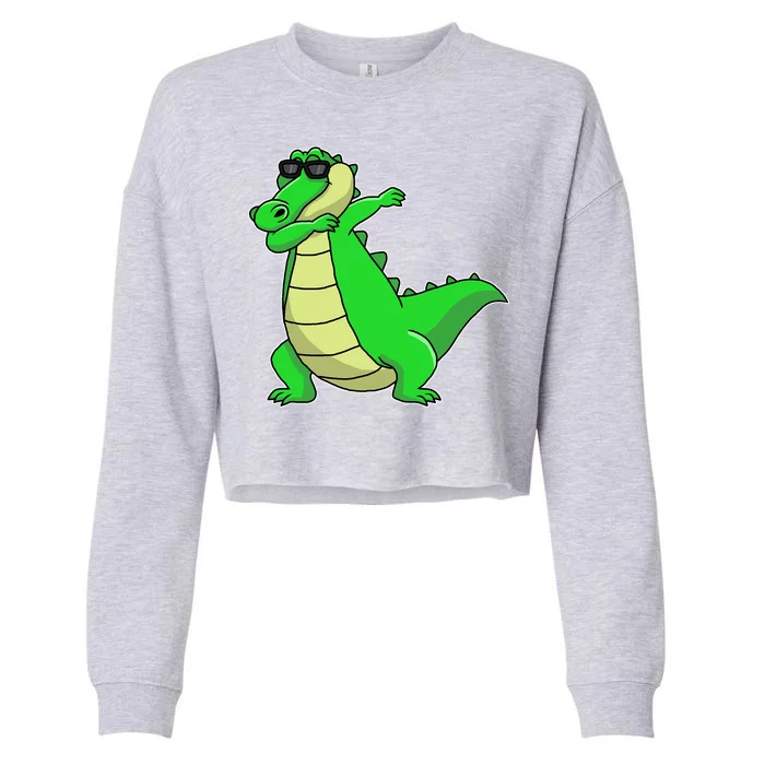 Dabbing Alligator Cropped Pullover Crew