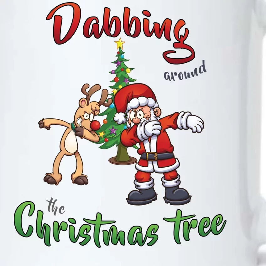 Dabbing Around The Christmas Tree Black Color Changing Mug