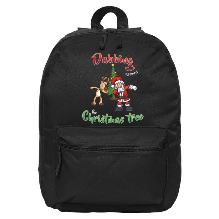 Dabbing Around The Christmas Tree 16 in Basic Backpack