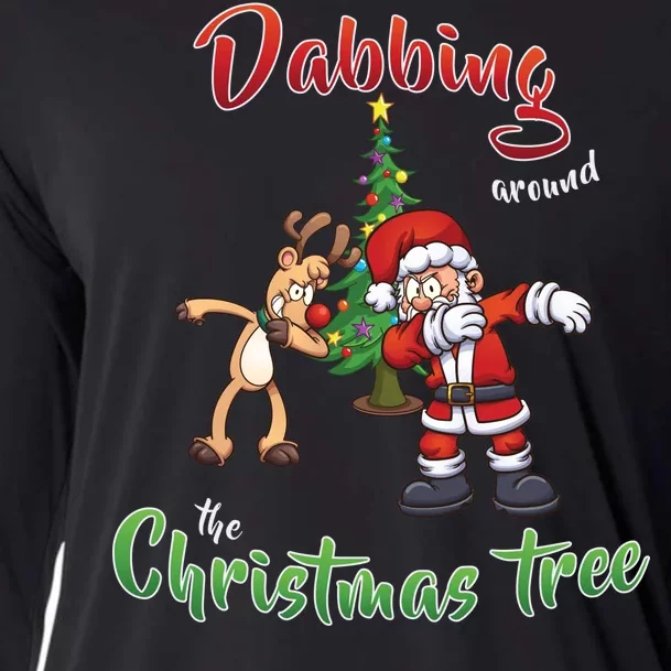 Dabbing Around The Christmas Tree Cooling Performance Long Sleeve Crew