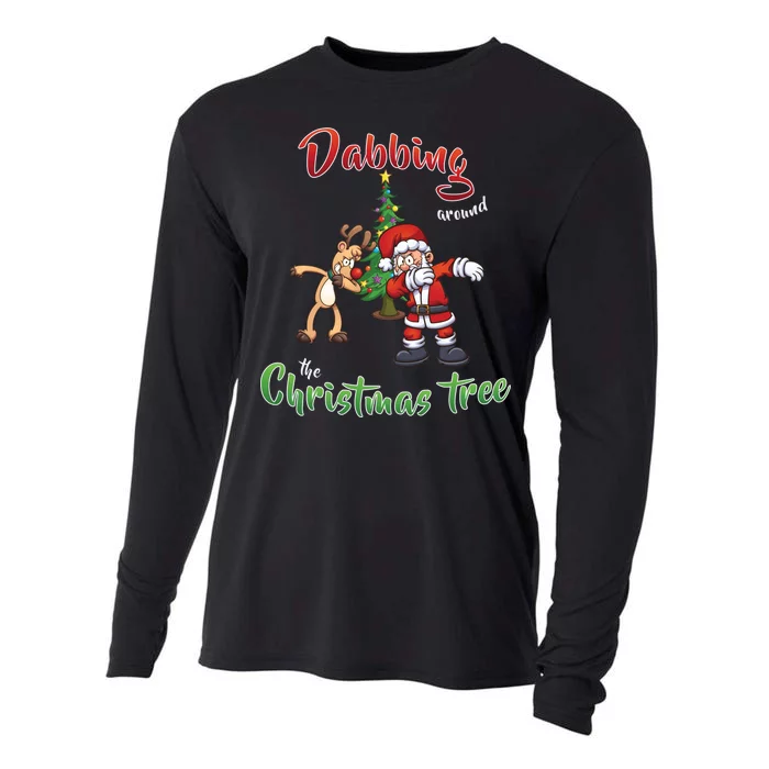 Dabbing Around The Christmas Tree Cooling Performance Long Sleeve Crew