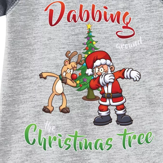 Dabbing Around The Christmas Tree Infant Baby Jersey Bodysuit