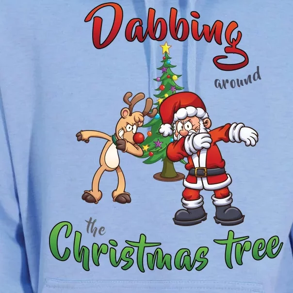 Dabbing Around The Christmas Tree Unisex Surf Hoodie