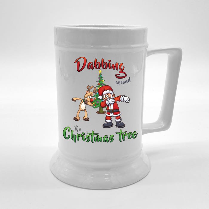 Dabbing Around The Christmas Tree Front & Back Beer Stein