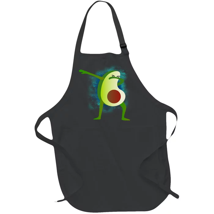 Dabbing Avocado Full-Length Apron With Pocket