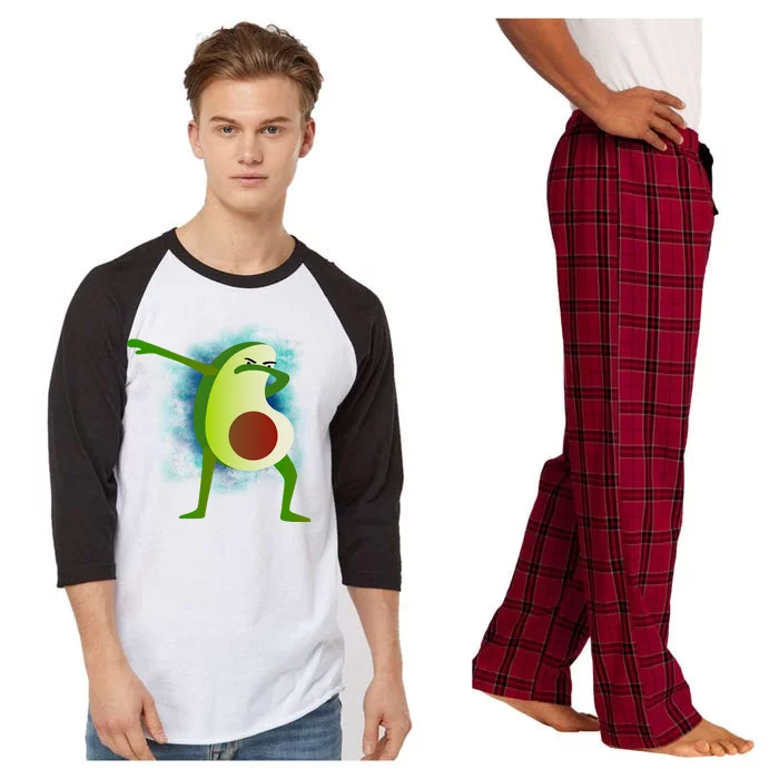 Dabbing Avocado Raglan Sleeve Pajama Set