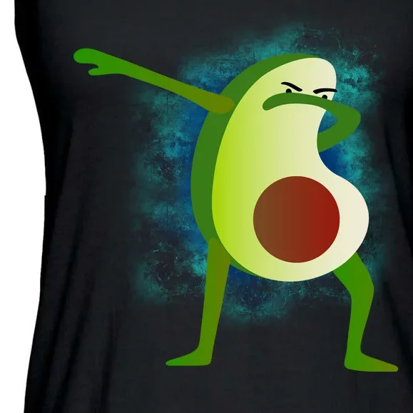 Dabbing Avocado Ladies Essential Flowy Tank