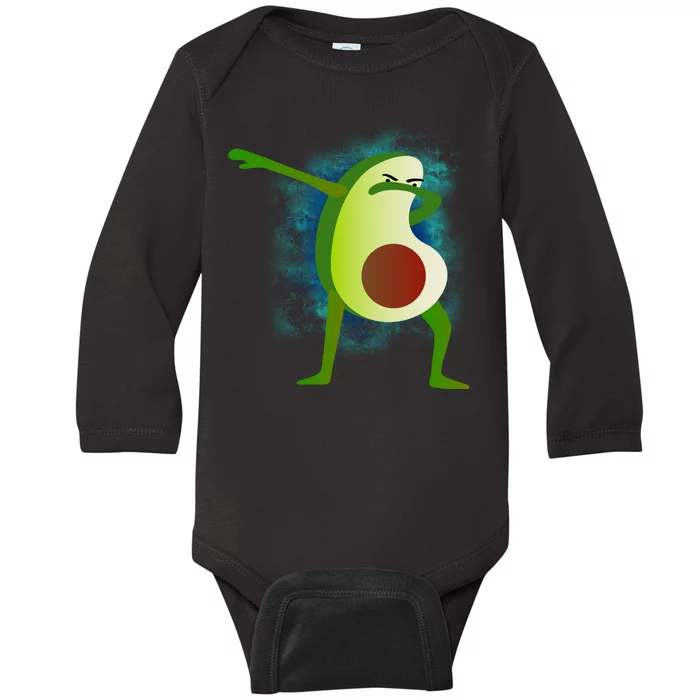 Dabbing Avocado Baby Long Sleeve Bodysuit