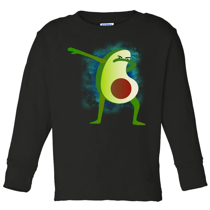 Dabbing Avocado Toddler Long Sleeve Shirt