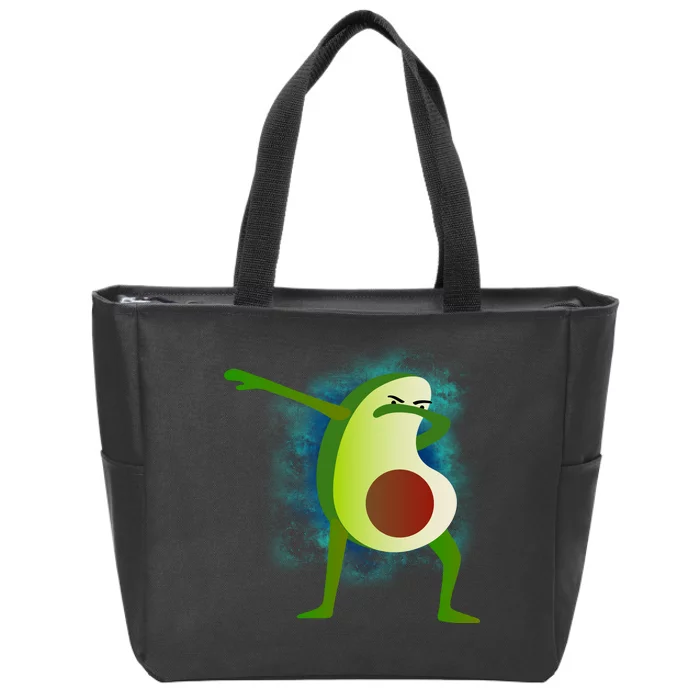 Dabbing Avocado Zip Tote Bag