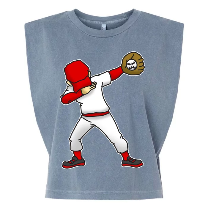 Dabbing Baseball Player Garment-Dyed Women's Muscle Tee