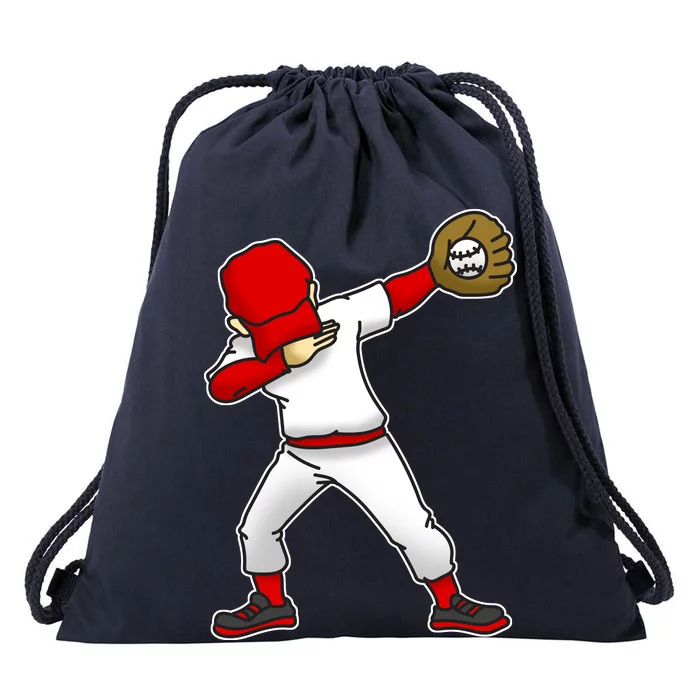 Dabbing Baseball Player Drawstring Bag