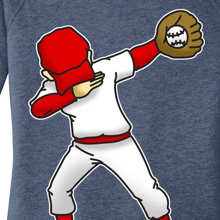 Dabbing Baseball Player Women's Perfect Tri Tunic Long Sleeve Shirt