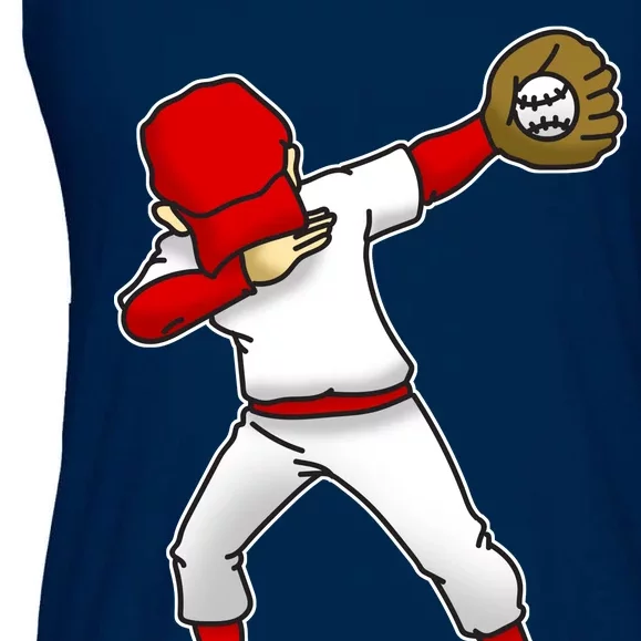 Dabbing Baseball Player Ladies Essential Flowy Tank