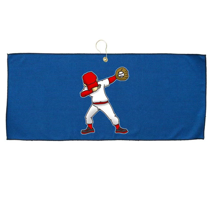 Dabbing Baseball Player Large Microfiber Waffle Golf Towel