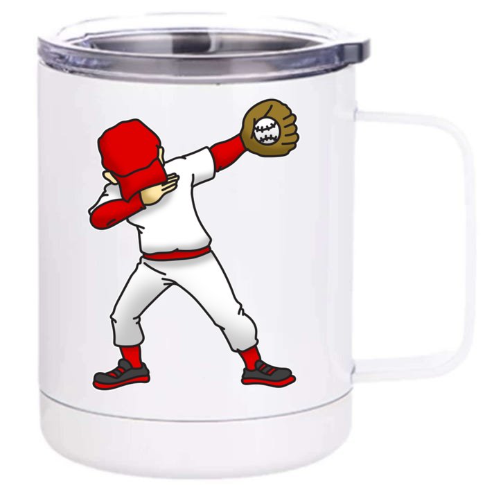 Dabbing Baseball Player Front & Back 12oz Stainless Steel Tumbler Cup