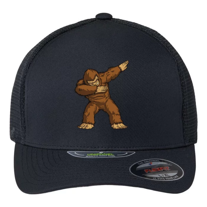 Dabbing Bigfoot Flexfit Unipanel Trucker Cap