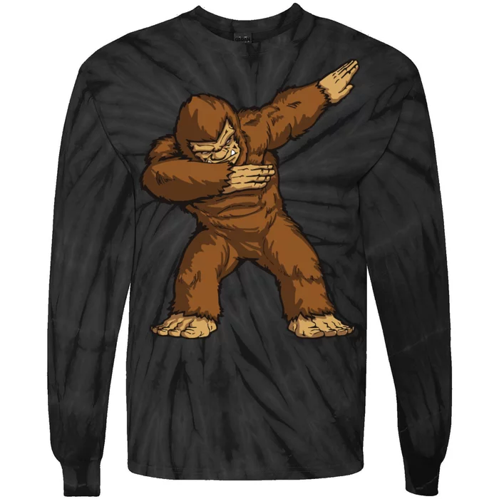 Dabbing Bigfoot Tie-Dye Long Sleeve Shirt