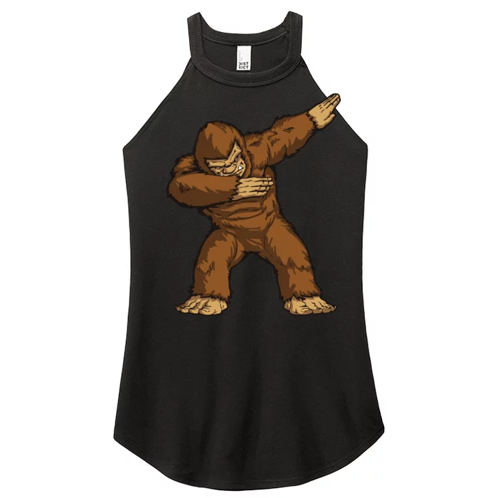 Dabbing Bigfoot Women’s Perfect Tri Rocker Tank