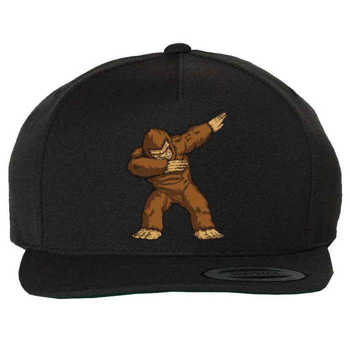 Dabbing Bigfoot Wool Snapback Cap