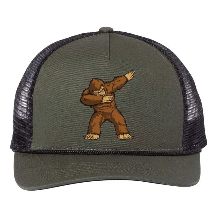 Dabbing Bigfoot Retro Rope Trucker Hat Cap