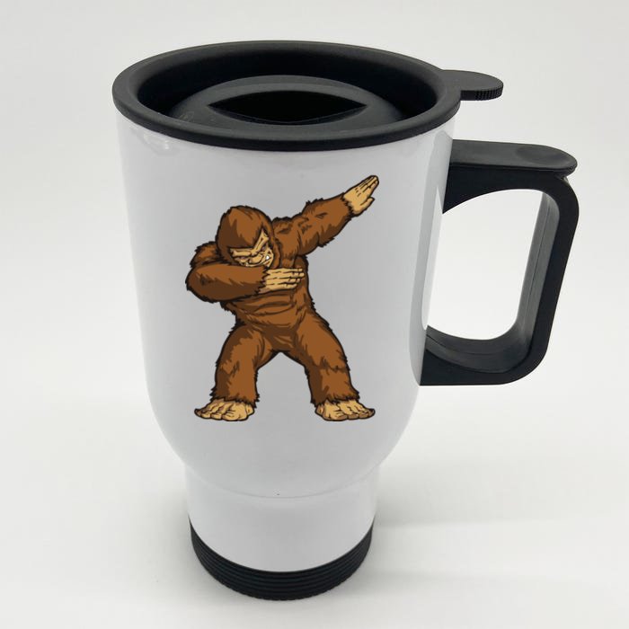 Dabbing Bigfoot Front & Back Stainless Steel Travel Mug