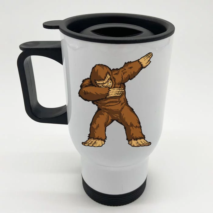 Dabbing Bigfoot Front & Back Stainless Steel Travel Mug