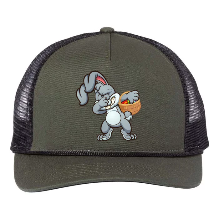 Dabbing Bunny Retro Rope Trucker Hat Cap