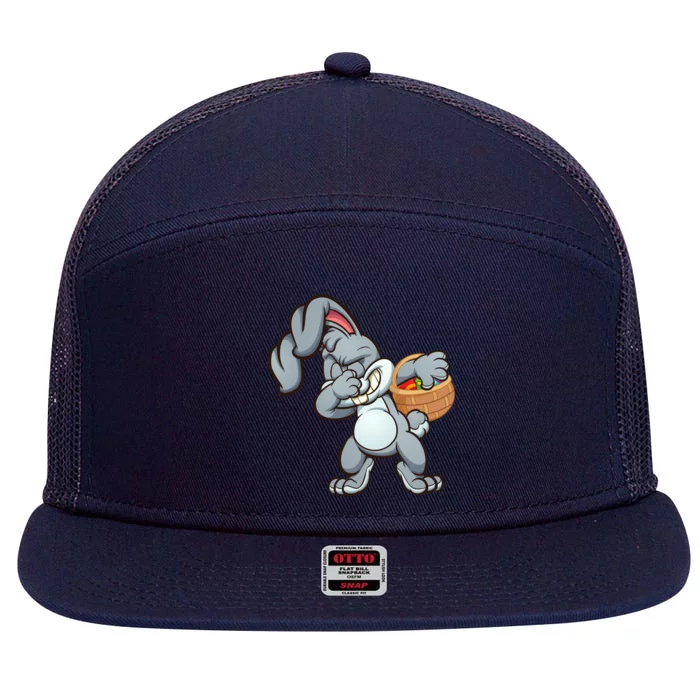 Dabbing Bunny 7 Panel Mesh Trucker Snapback Hat