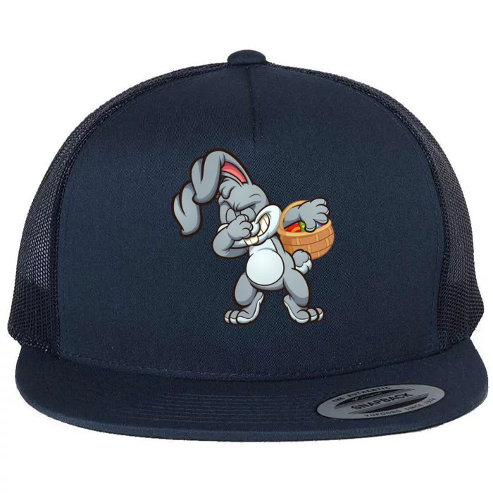 Dabbing Bunny Flat Bill Trucker Hat