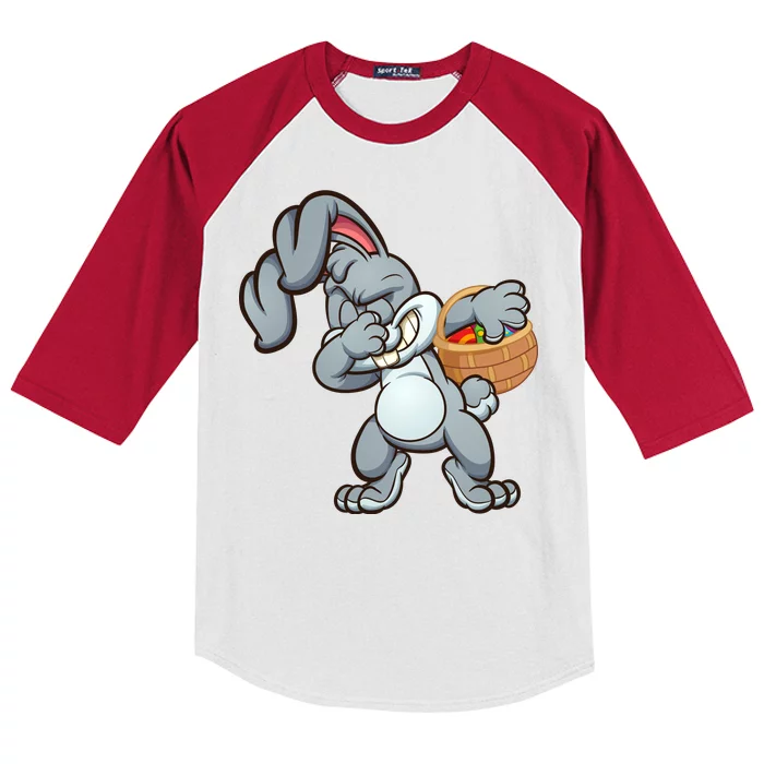 Dabbing Bunny Kids Colorblock Raglan Jersey