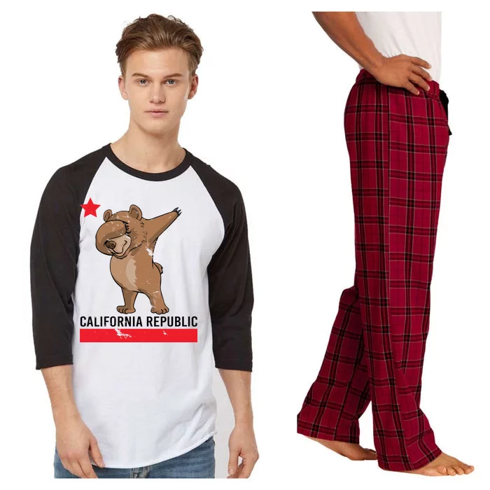 Dabbing California Republic Bear Raglan Sleeve Pajama Set