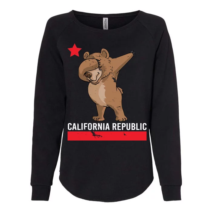 Dabbing California Republic Bear Womens California Wash Sweatshirt