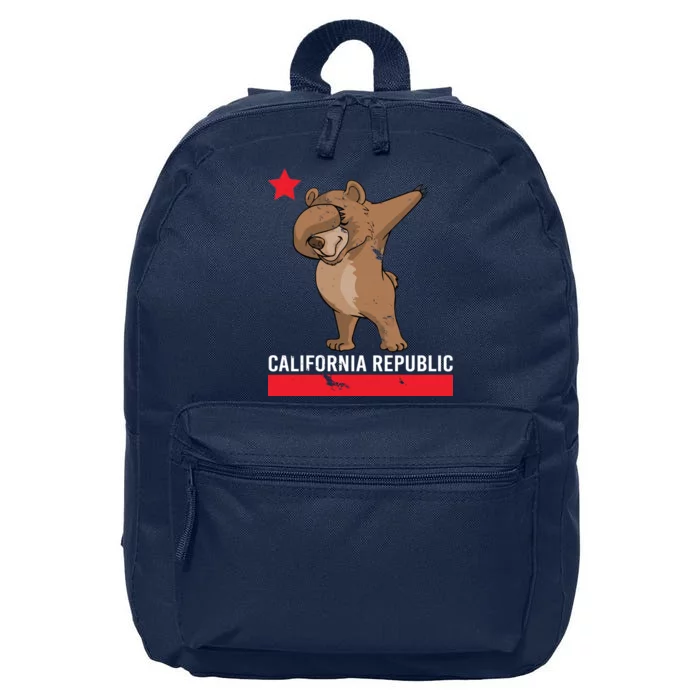 Dabbing California Republic Bear 16 in Basic Backpack